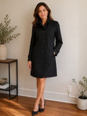 Northside Black Trench Coat